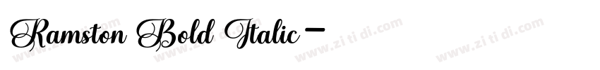 Ramston Bold Italic字体转换